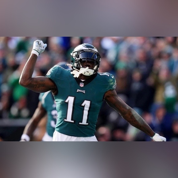 Nike Authentic On Field Philadelphia Eagles AJ Brown Green Jersey Men’s Sz: M - Picture 2 of 8